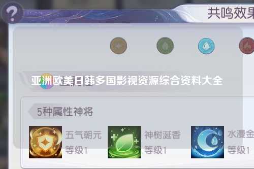 亚洲欧美日韩多国影视资源综合资料大全