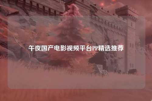 午夜国产电影视频平台PP精选推荐