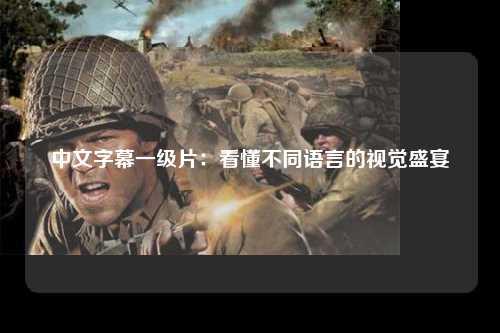 中文字幕一级片：看懂不同语言的视觉盛宴
