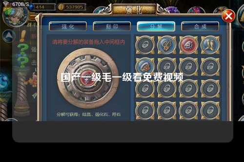国产一级毛一级看免费视频